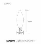 Luxram - SMART LED SES E14 RGB Candle Bulb - Luminosity Designs Ltd