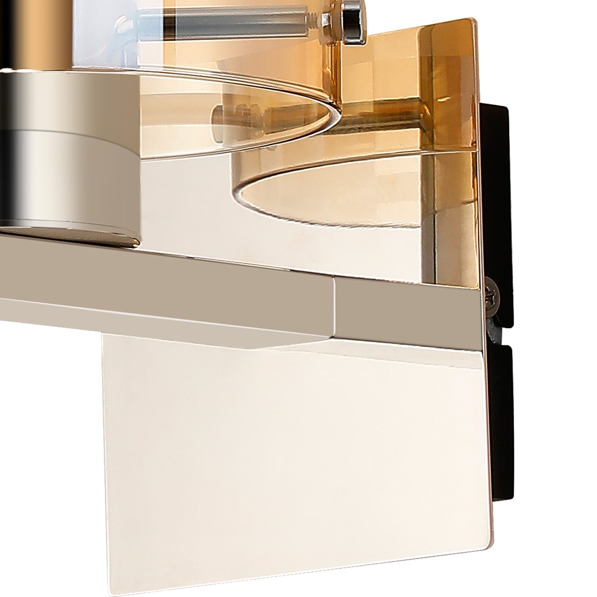 Fae Polished Nickel Framed Switched Wall Light With Tubular Glass. 1x E27