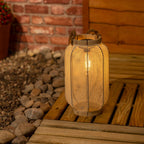 LSE - Solar Natural Colour Mesh Lantern with Rope Handle - Luminosity Designs Ltd