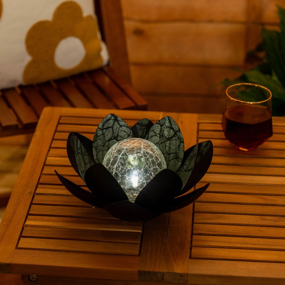 LSE - Solar Powered Metal Waterlily Light - Luminosity Designs Ltd