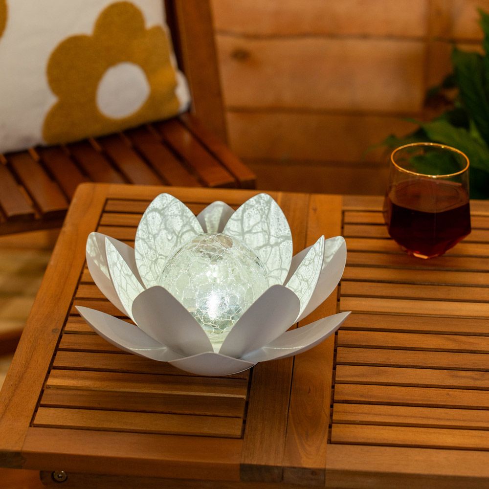 LSE - Solar Powered Metal Waterlily Light - Luminosity Designs Ltd