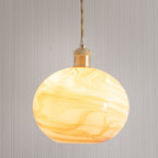 LSE - Sookie Alabaster Marble Effect Glass Shade for ES Pendants - Luminosity Designs Ltd