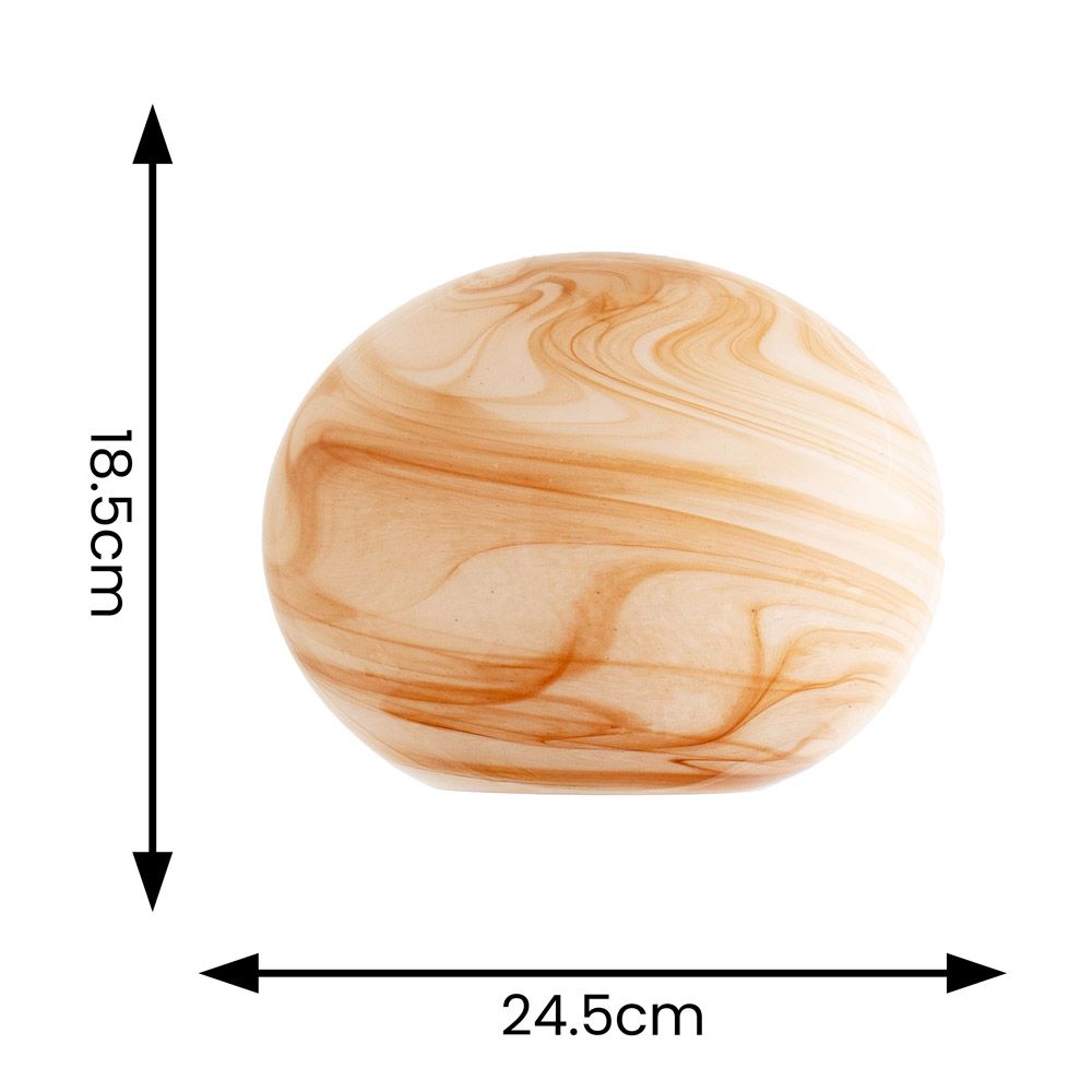 LSE - Sookie Alabaster Marble Effect Glass Shade for ES Pendants - Luminosity Designs Ltd