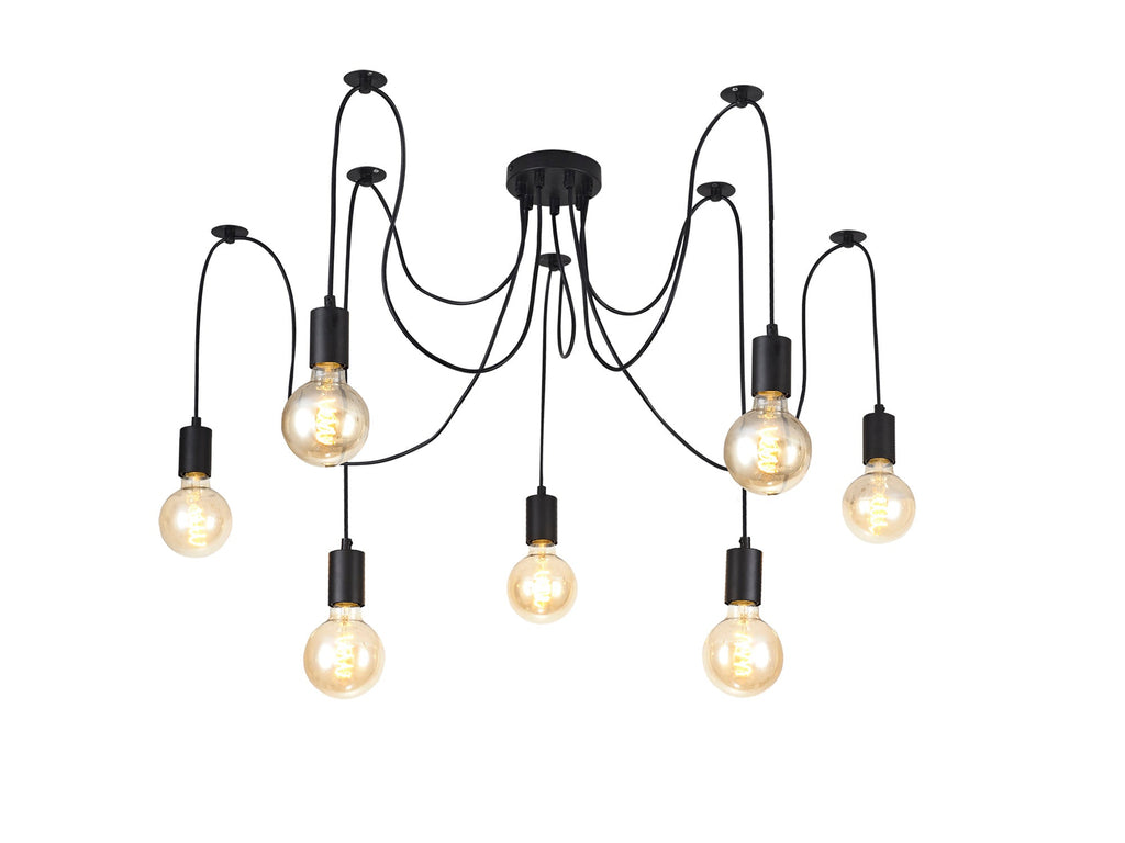 Deco - Spider Light E27 Pendant Set - 7 Light - Luminosity Designs Ltd