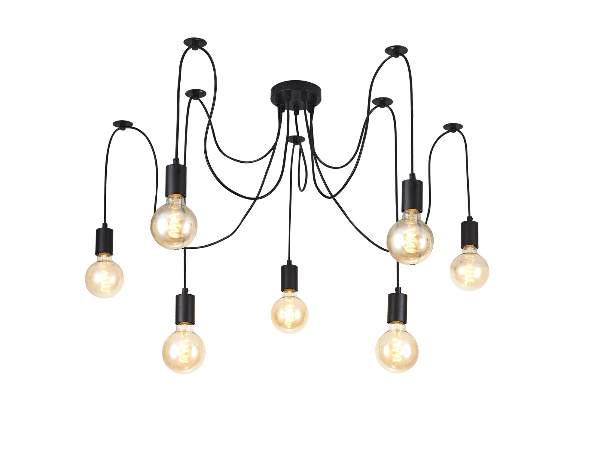 Deco - Spider Light E27 Pendant Set - 7 Light - Luminosity Designs Ltd