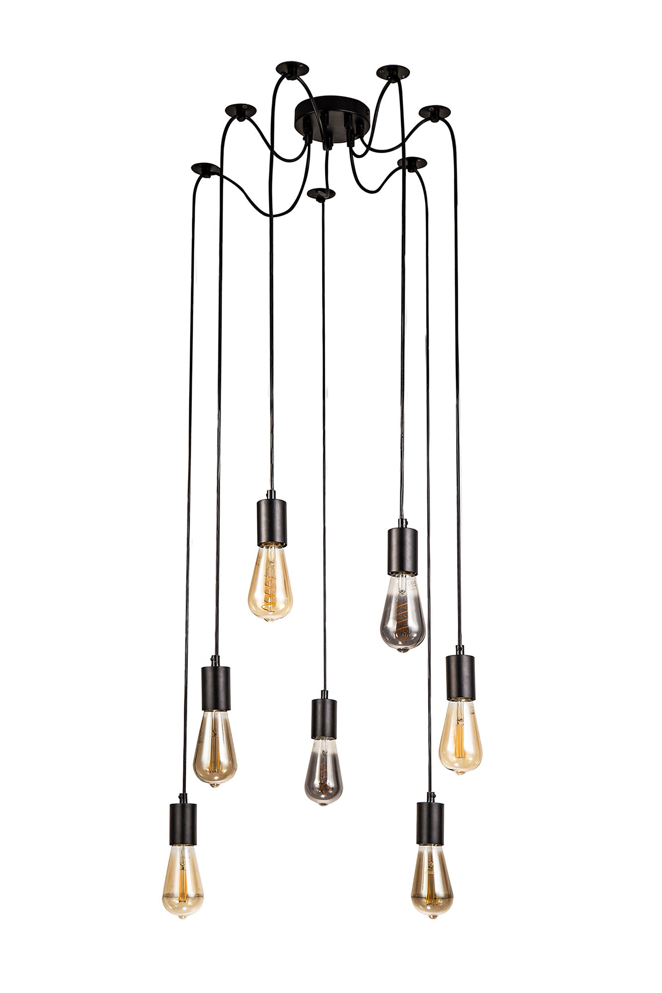 Deco - Spider Light E27 Pendant Set - 7 Light - Luminosity Designs Ltd