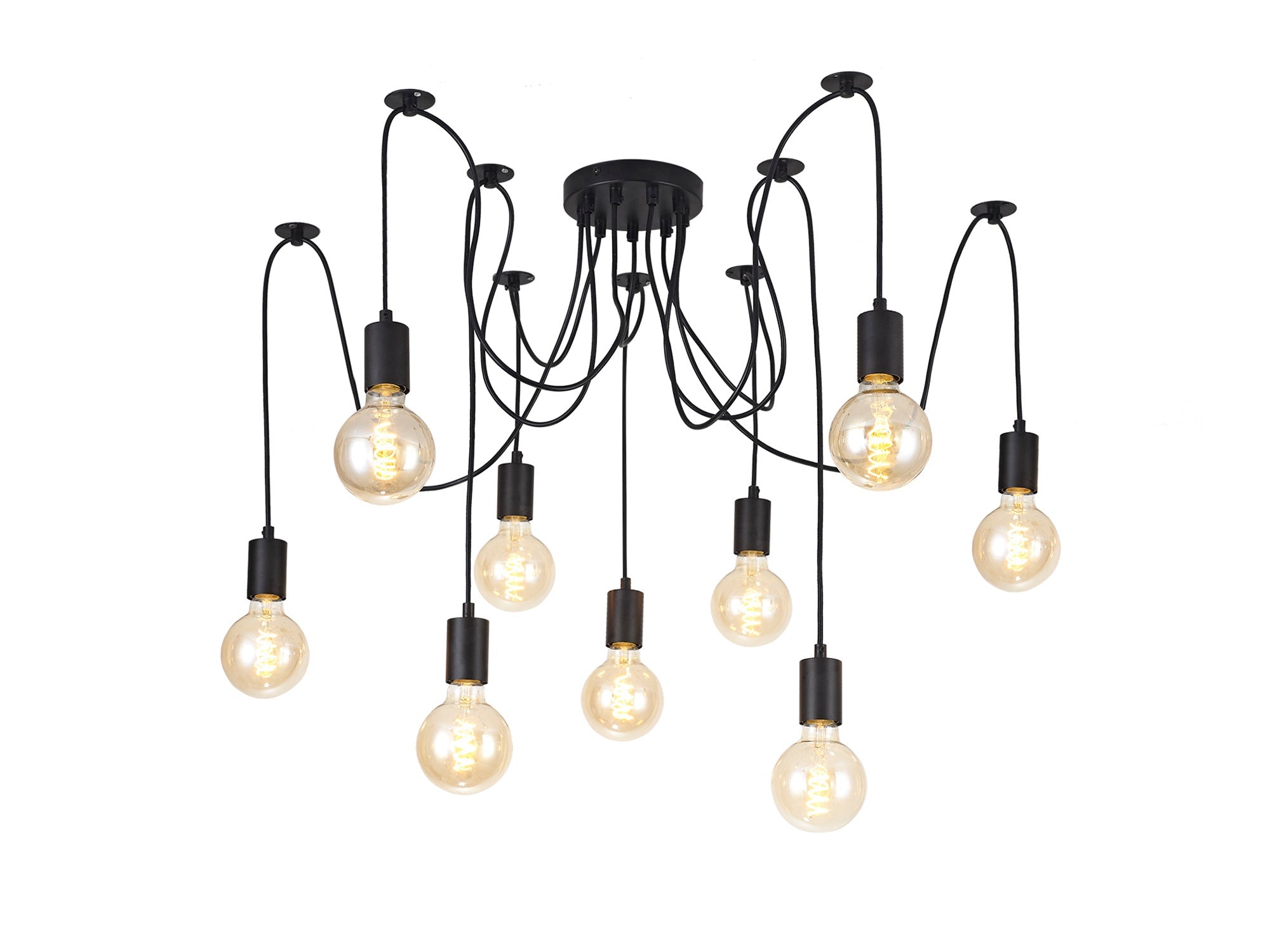 Deco - Spider Light E27 Pendant Set - 9 Light - Luminosity Designs Ltd