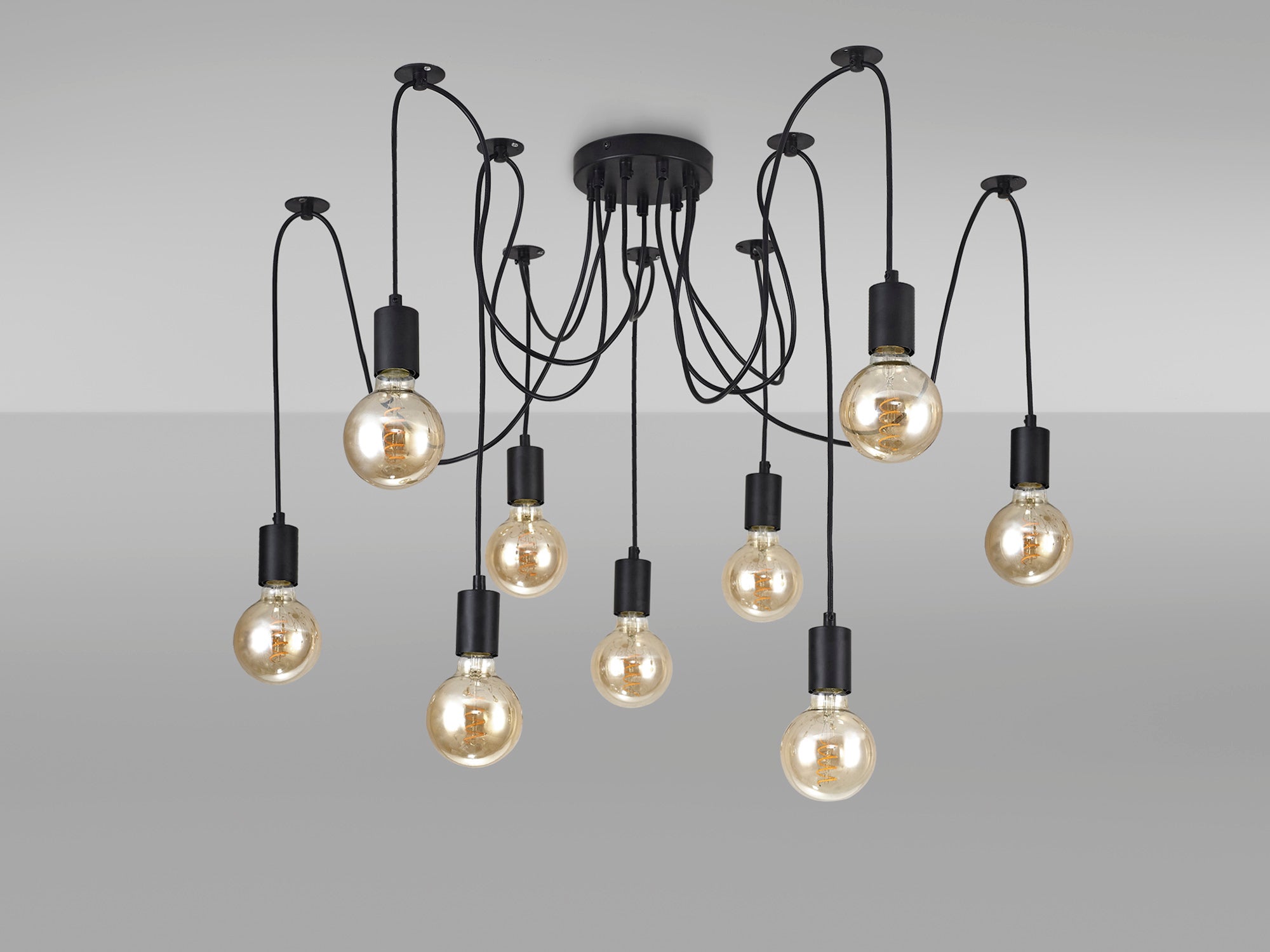Deco - Spider Light E27 Pendant Set - 9 Light - Luminosity Designs Ltd