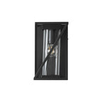 Luminosity Designs Ltd - Spira Twisted Rectangle Flush Wall Lamp, 1 X E27, IP54, Satin Black/Clear Glass - Luminosity Designs Ltd