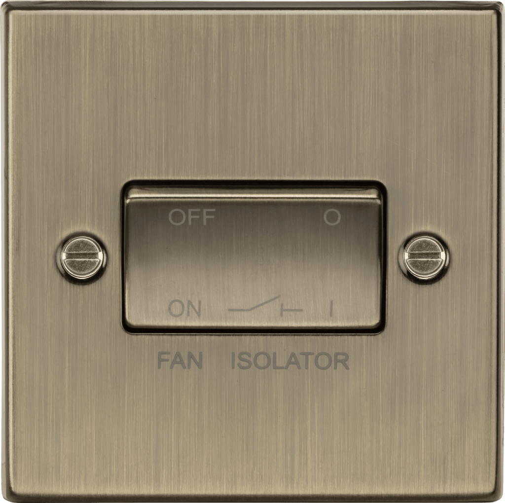 Knightsbridge - Squared Edge 10A Fan Isolator Switch - Luminosity Designs Ltd