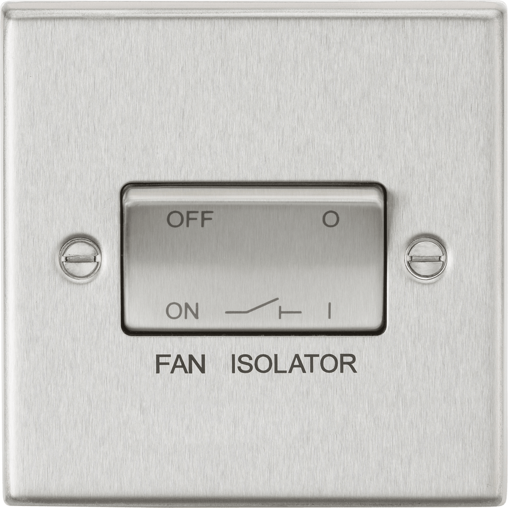 Knightsbridge - Squared Edge 10A Fan Isolator Switch - Luminosity Designs Ltd
