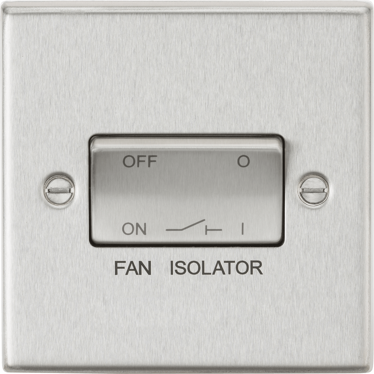 Knightsbridge - Squared Edge 10A Fan Isolator Switch - Luminosity Designs Ltd