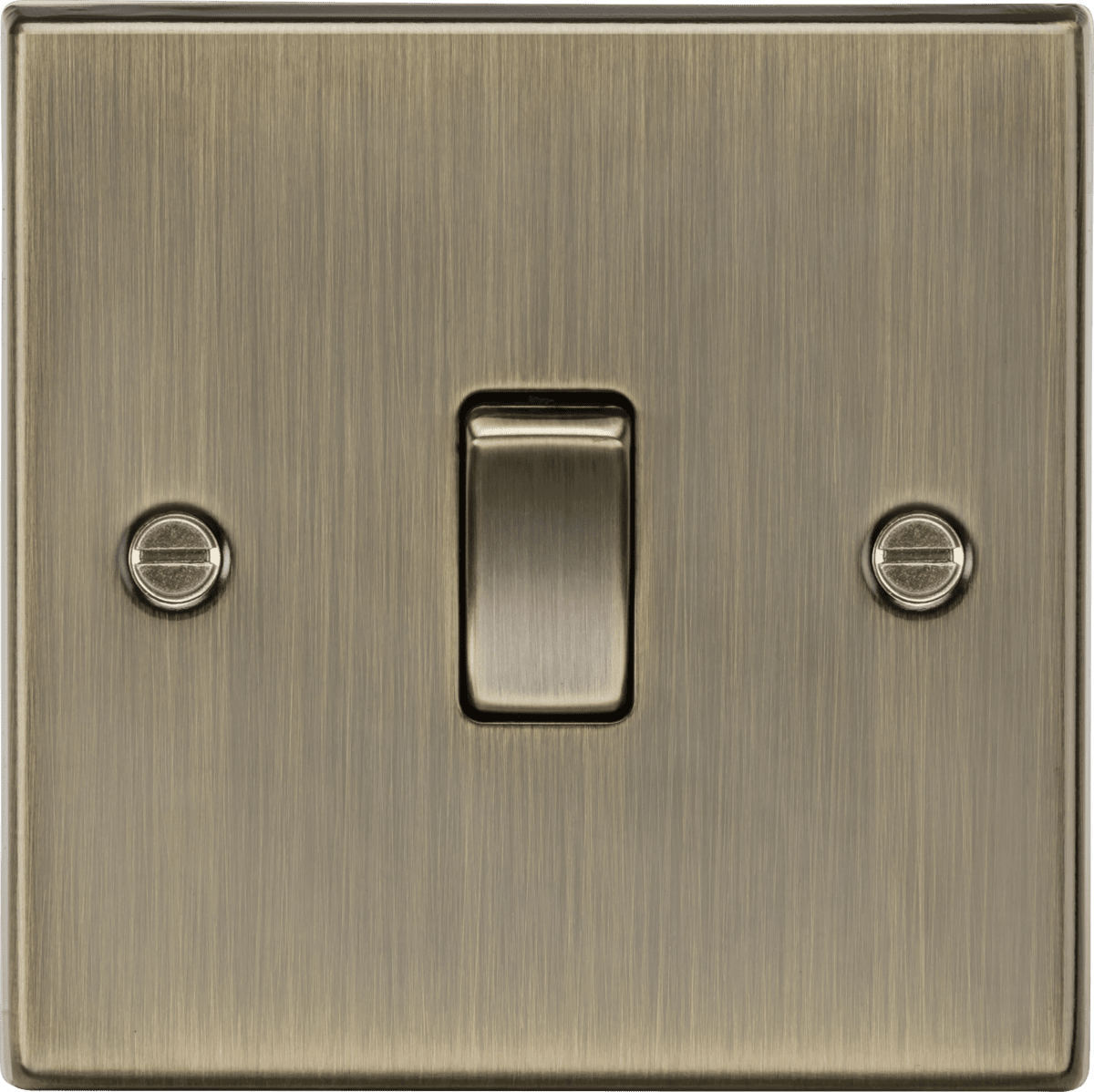 Knightsbridge - Squared Edge 20A 1G DP Switch - Luminosity Designs Ltd