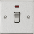 Knightsbridge - Squared Edge 20A 1G DP Switch with Neon - Luminosity Designs Ltd