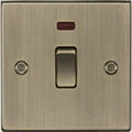 Knightsbridge - Squared Edge 20A 1G DP Switch with Neon - Luminosity Designs Ltd