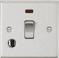 Knightsbridge - Squared Edge 20A 1G DP Switch with Neon & Flex Outlet - Luminosity Designs Ltd
