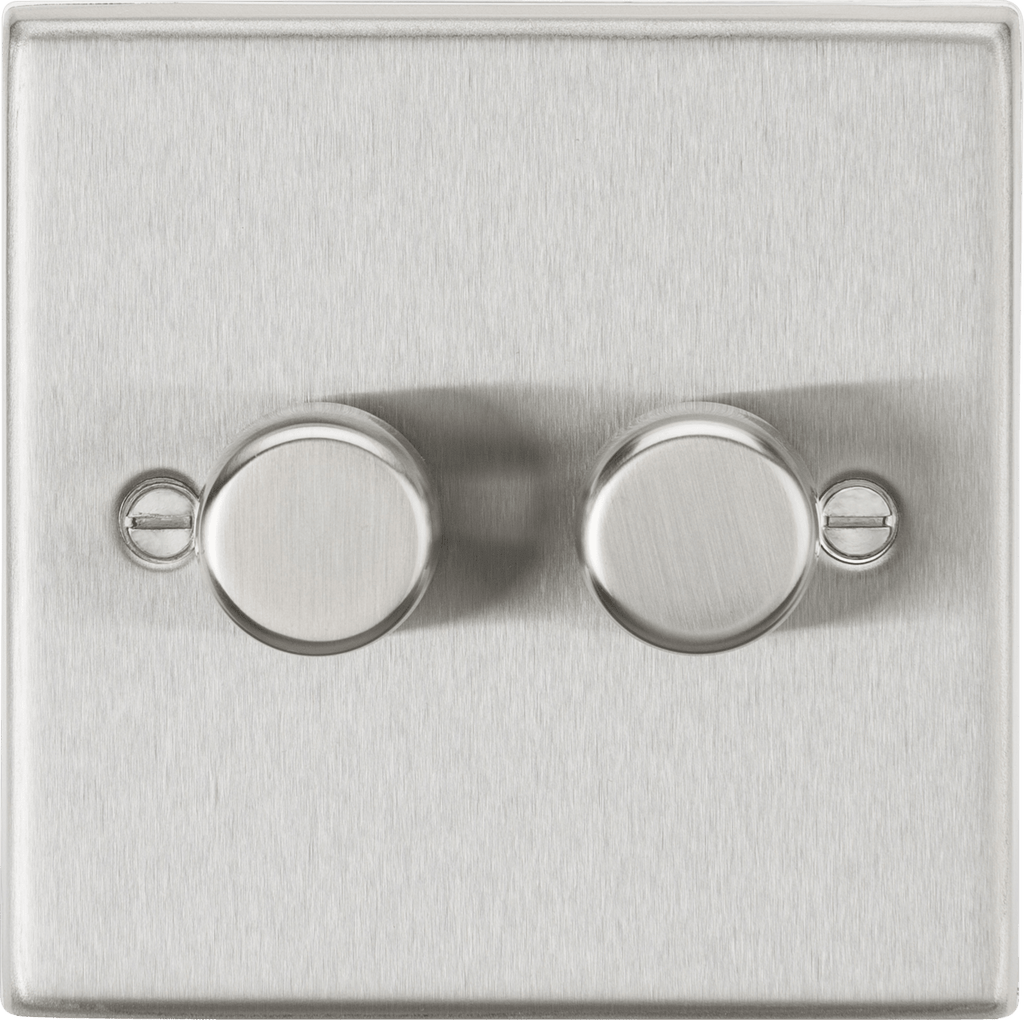 Knightsbridge - Squared Edge 2G 2 - way 10 - 200W (5 - 150W LED) Intelligent dimmer - Luminosity Designs Ltd