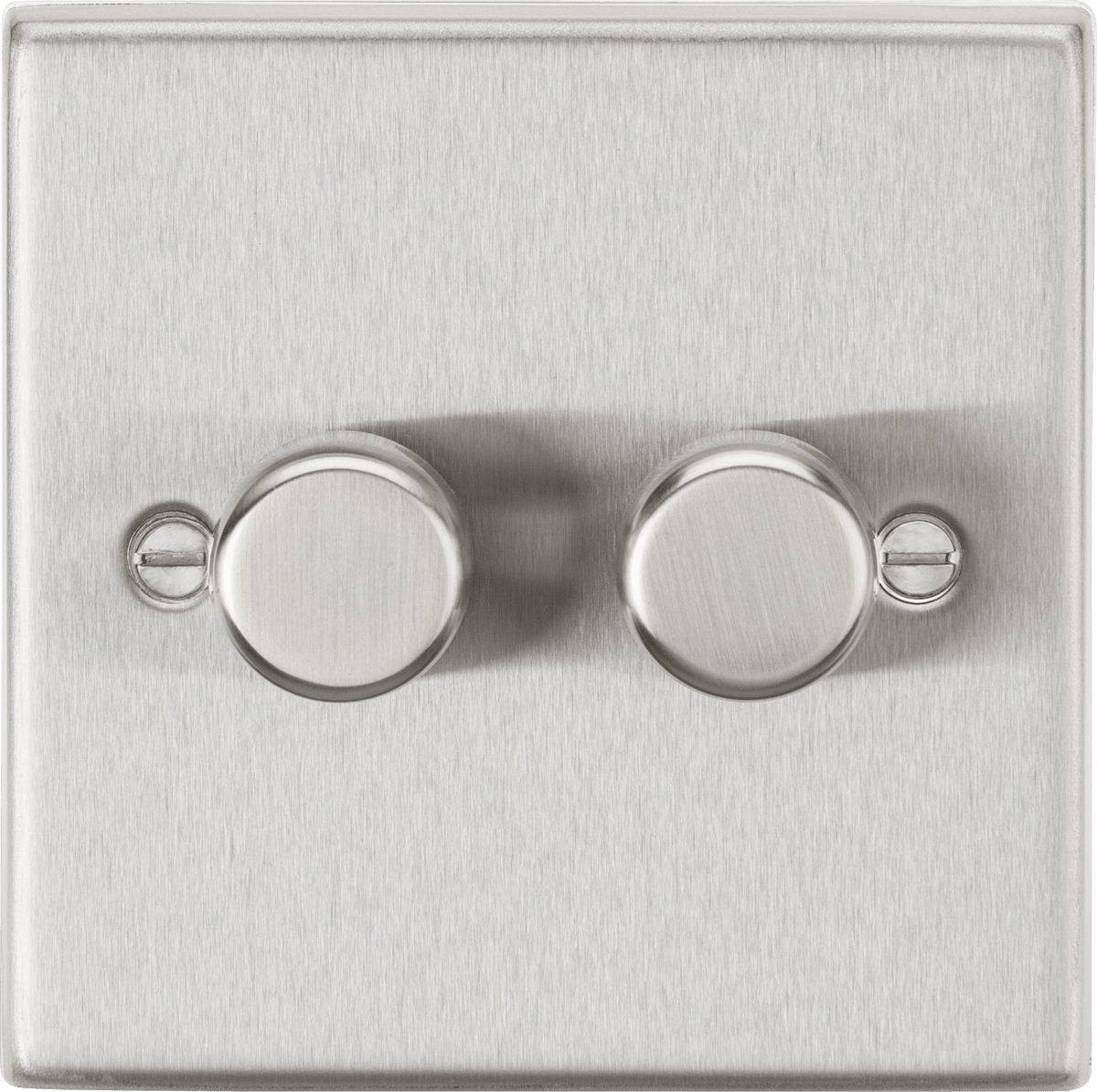 Knightsbridge - Squared Edge 2G 2 - way 10 - 200W (5 - 150W LED) Intelligent dimmer - Luminosity Designs Ltd