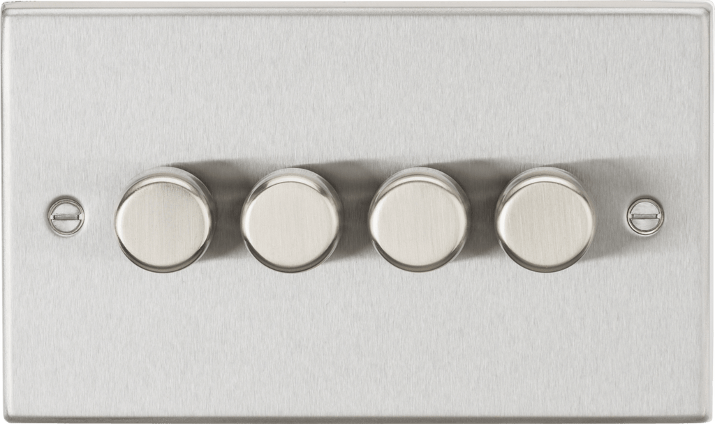 Knightsbridge - Squared Edge 4G 2 - way 10 - 200W (5 - 150W LED) Intelligent dimmer - Luminosity Designs Ltd