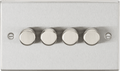 Knightsbridge - Squared Edge 4G 2 - way 10 - 200W (5 - 150W LED) Intelligent dimmer - Luminosity Designs Ltd