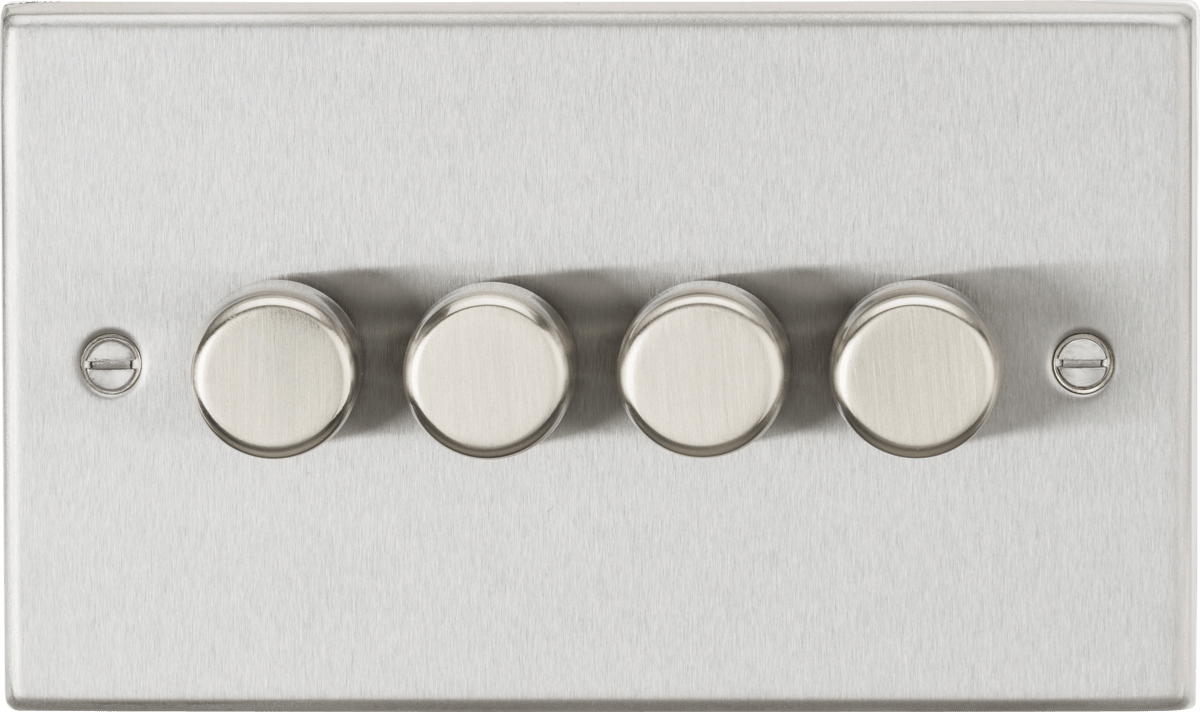 Knightsbridge - Squared Edge 4G 2 - way 10 - 200W (5 - 150W LED) Intelligent dimmer - Luminosity Designs Ltd