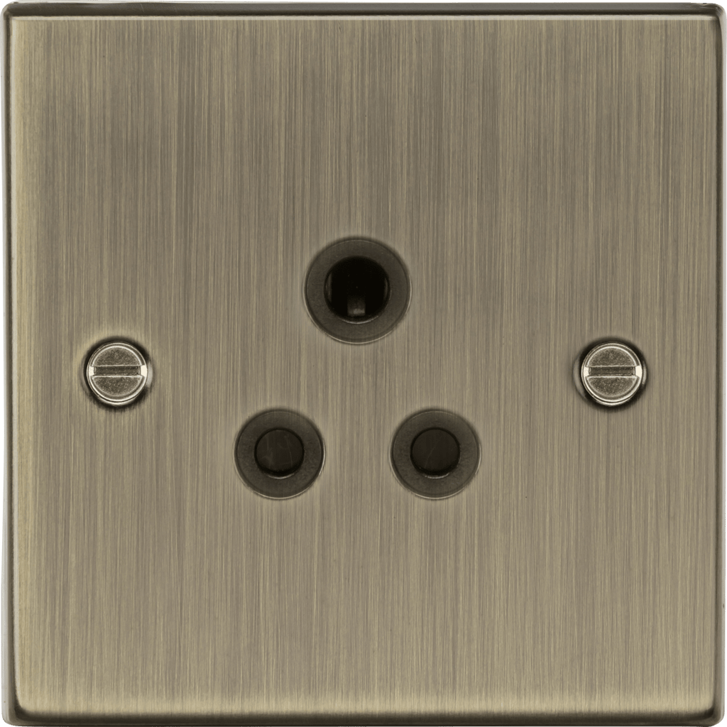 Knightsbridge - Squared Edge 5A Unswitched Socket For Lamp Circuits - Luminosity Designs Ltd
