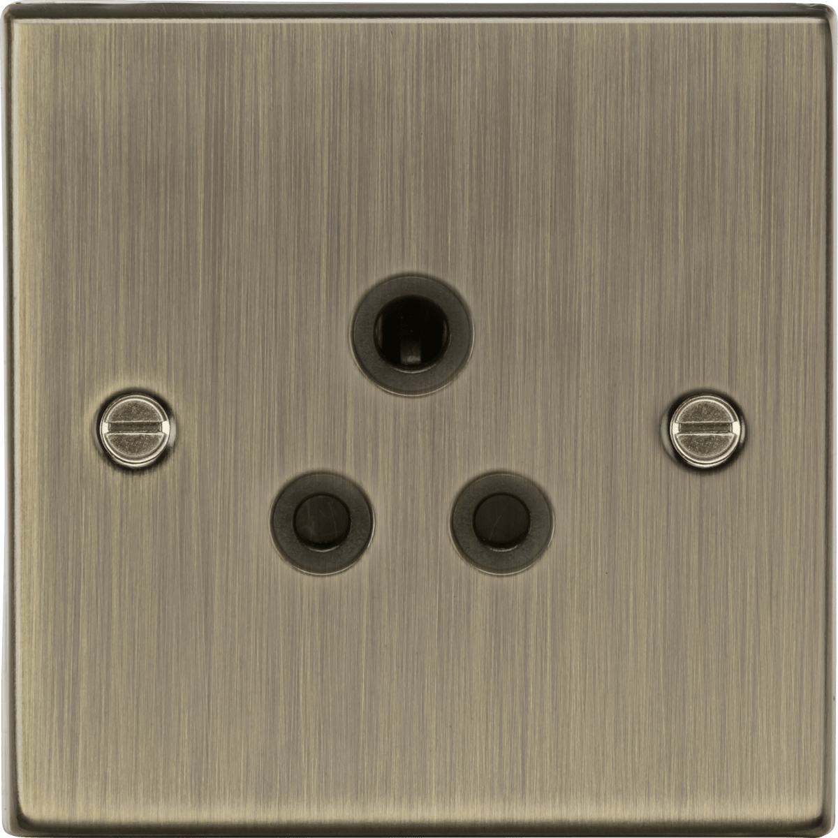 Knightsbridge - Squared Edge 5A Unswitched Socket For Lamp Circuits - Luminosity Designs Ltd