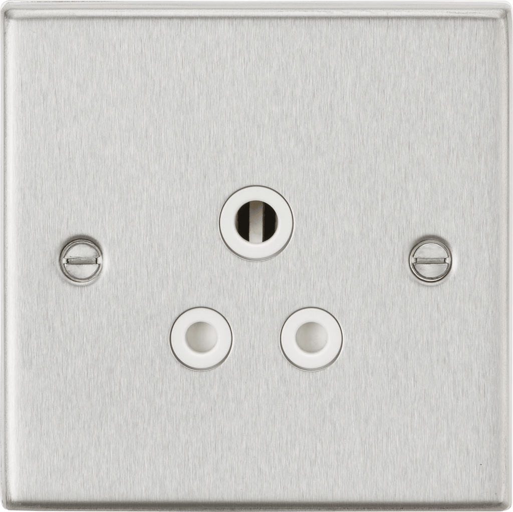 Knightsbridge - Squared Edge 5A Unswitched Socket For Lamp Circuits - Luminosity Designs Ltd