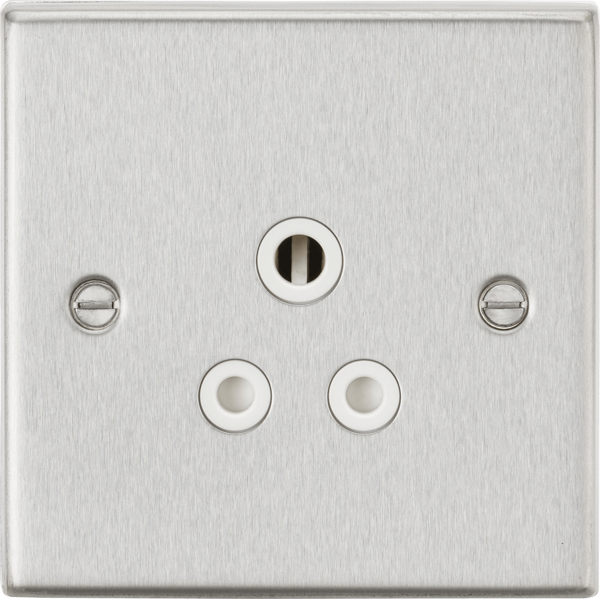 Knightsbridge - Squared Edge 5A Unswitched Socket For Lamp Circuits - Luminosity Designs Ltd