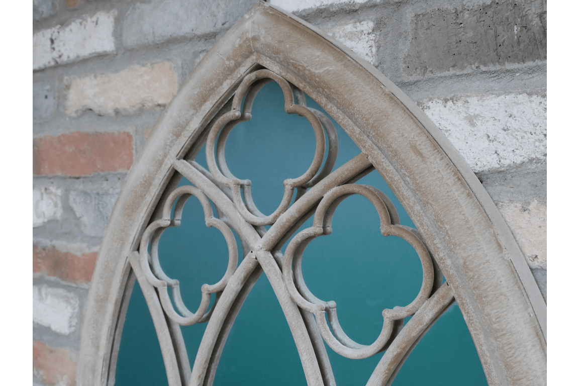 Luminosity Designs - Stone Effect Cathedral Window Arch Mirror - Luminosity Designs Ltd