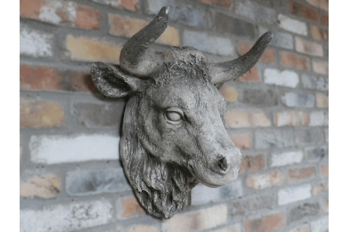 Luminosity Designs - Stone Effect Victorian Style Wall Mounted Cows Head Garden Planter - Luminosity Designs Ltd