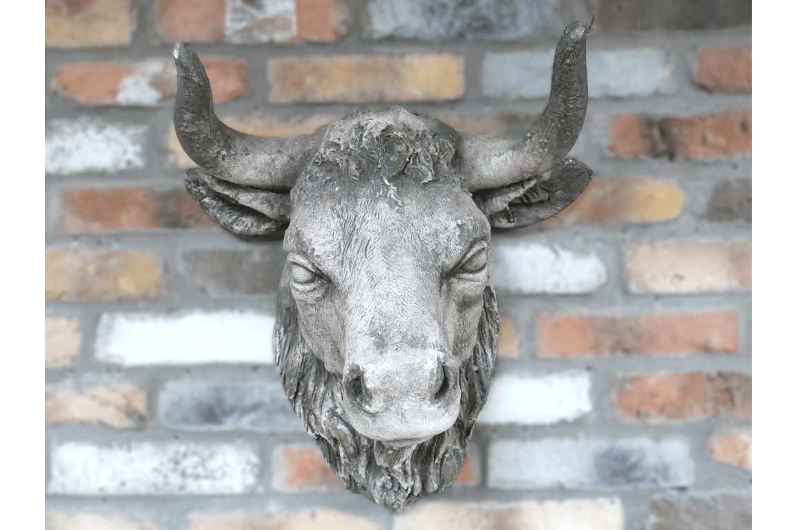 Luminosity Designs - Stone Effect Victorian Style Wall Mounted Cows Head Garden Planter - Luminosity Designs Ltd