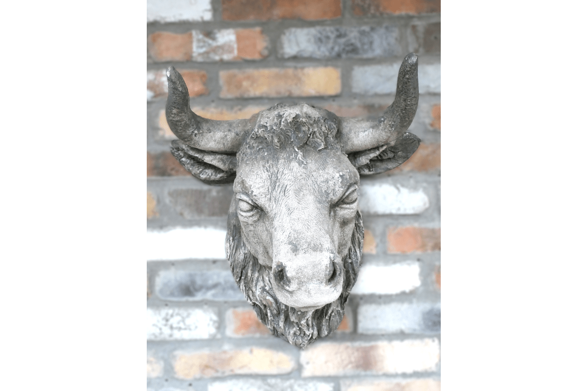 Luminosity Designs - Stone Effect Victorian Style Wall Mounted Cows Head Garden Planter - Luminosity Designs Ltd