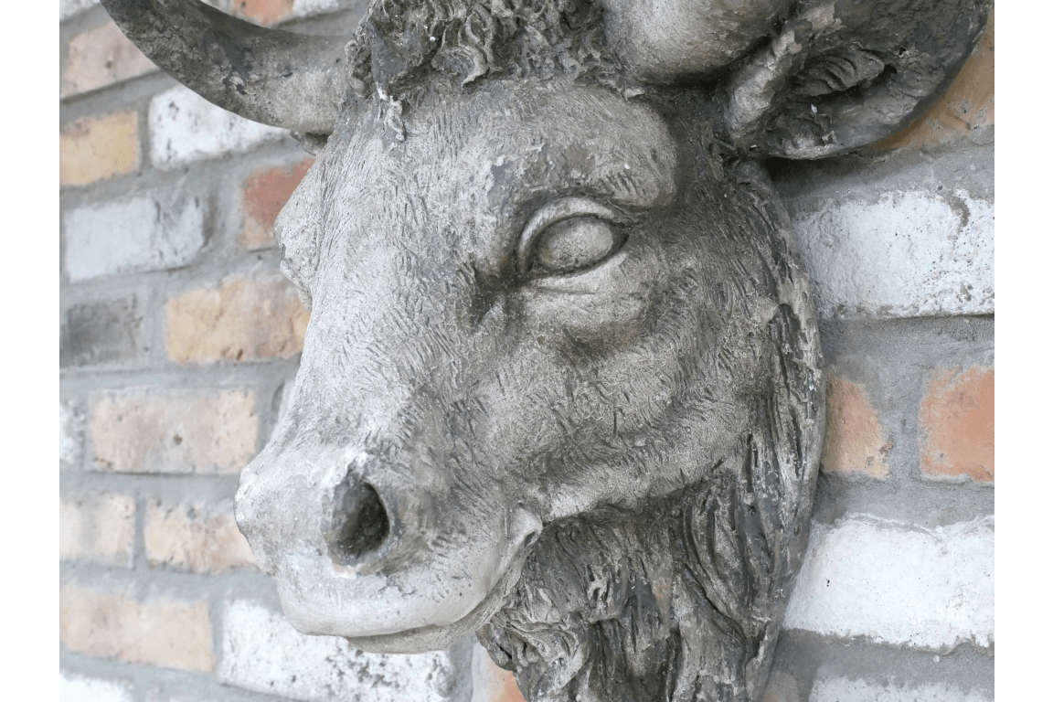 Luminosity Designs - Stone Effect Victorian Style Wall Mounted Cows Head Garden Planter - Luminosity Designs Ltd