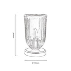 Oaks Lighting - STORE SECOND - Stanley Uplighter Glass Table Lamp With Satin Nickel Trim - Luminosity Designs Ltd