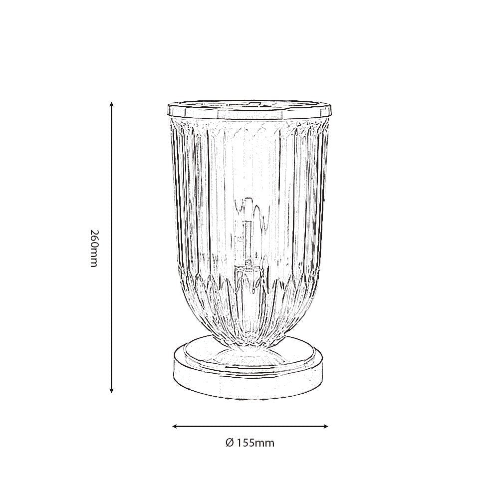 Oaks Lighting - STORE SECOND - Stanley Uplighter Glass Table Lamp With Satin Nickel Trim - Luminosity Designs Ltd