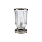 Oaks Lighting - STORE SECOND - Stanley Uplighter Glass Table Lamp With Satin Nickel Trim - Luminosity Designs Ltd