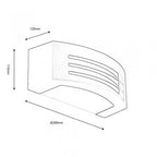 Oaks Lighting - Surface Brick Light in Matt Black With Opal Diffuser, IP44 Rated , 1 x E27 - Luminosity Designs Ltd