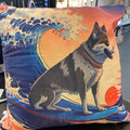 Luminosity Designs - Surfing Shiba Couch Cushion - Luminosity Designs Ltd