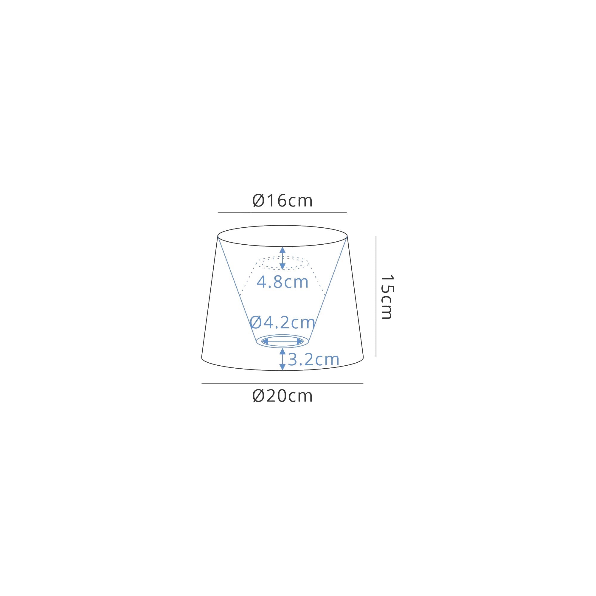 Deco - Sutton Faux Silk Dual Mount Empire Lamp Shade - Luminosity Designs Ltd