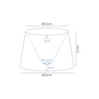 Deco - Sutton Faux Silk Dual Mount Empire Lamp Shade - Luminosity Designs Ltd