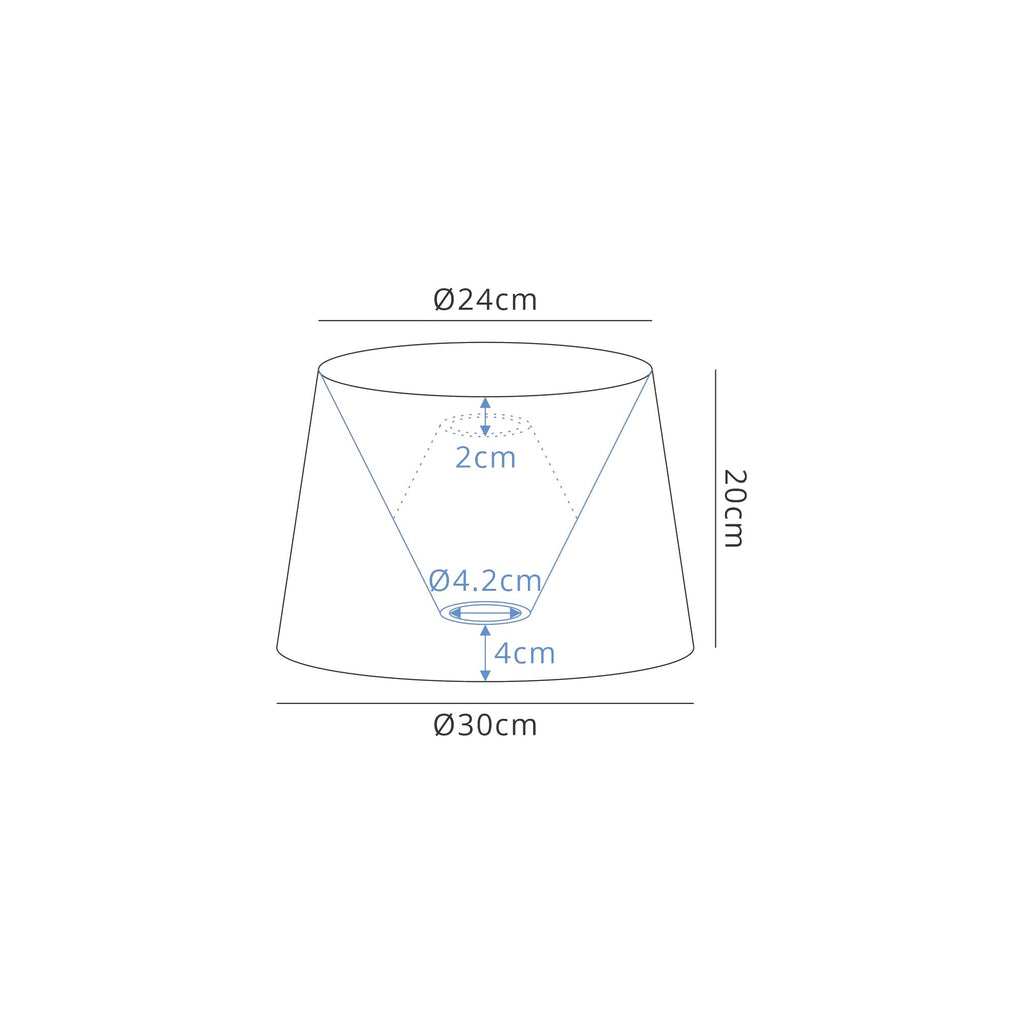 Deco - Sutton Faux Silk Dual Mount Empire Lamp Shade - Luminosity Designs Ltd