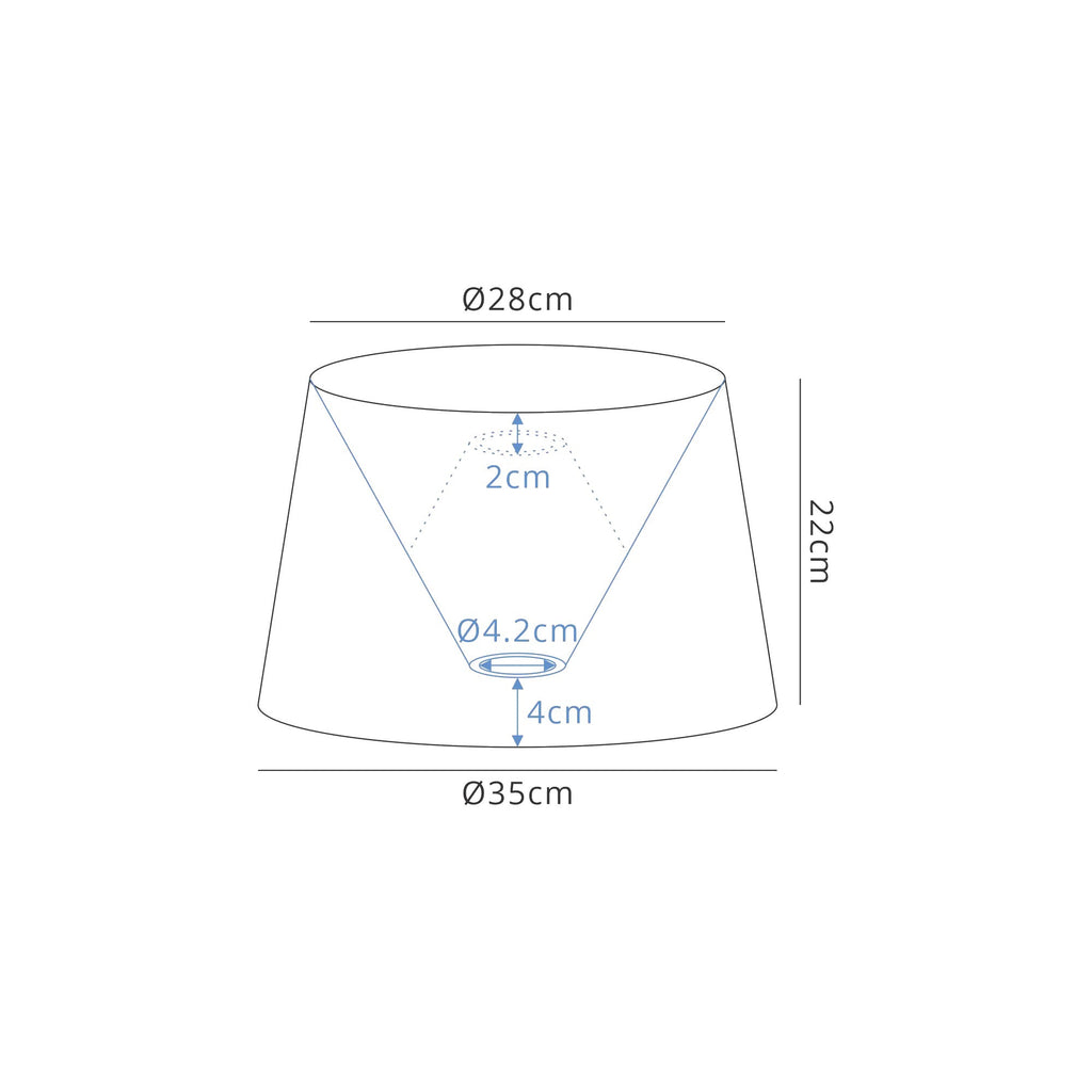 Deco - Sutton Faux Silk Dual Mount Empire Lamp Shade - Luminosity Designs Ltd