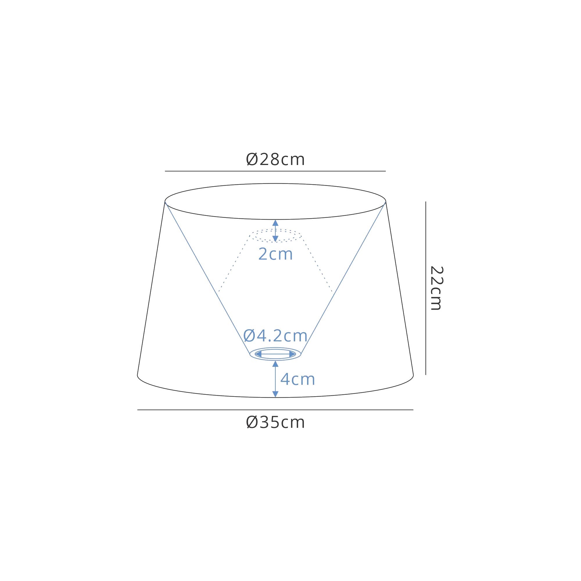 Deco - Sutton Faux Silk Dual Mount Empire Lamp Shade - Luminosity Designs Ltd