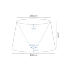 Deco - Sutton Faux Silk Dual Mount Empire Lamp Shade - Luminosity Designs Ltd