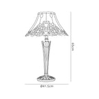 Luminosity Designs - Swan Large Statement Art Nouveau Style Tiffany Table Lamp, 2 x E27, Red / Orange / Crystal / Black - Luminosity Designs Ltd