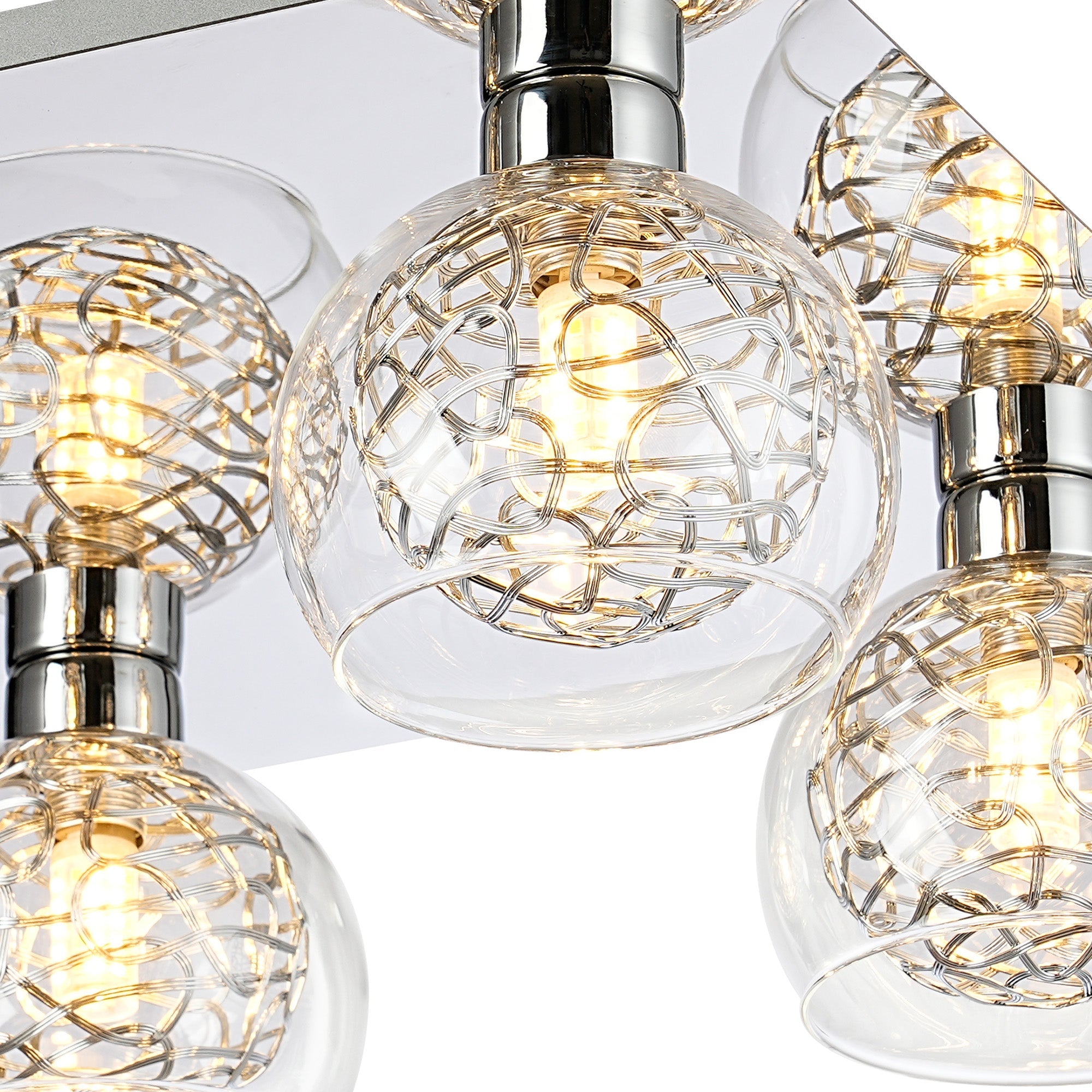 Deco - Talia Flush Square Ceiling Light - Luminosity Designs Ltd