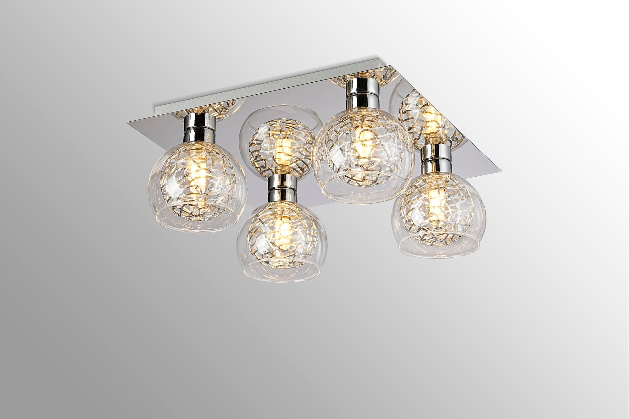 Deco - Talia Flush Square Ceiling Light - Luminosity Designs Ltd