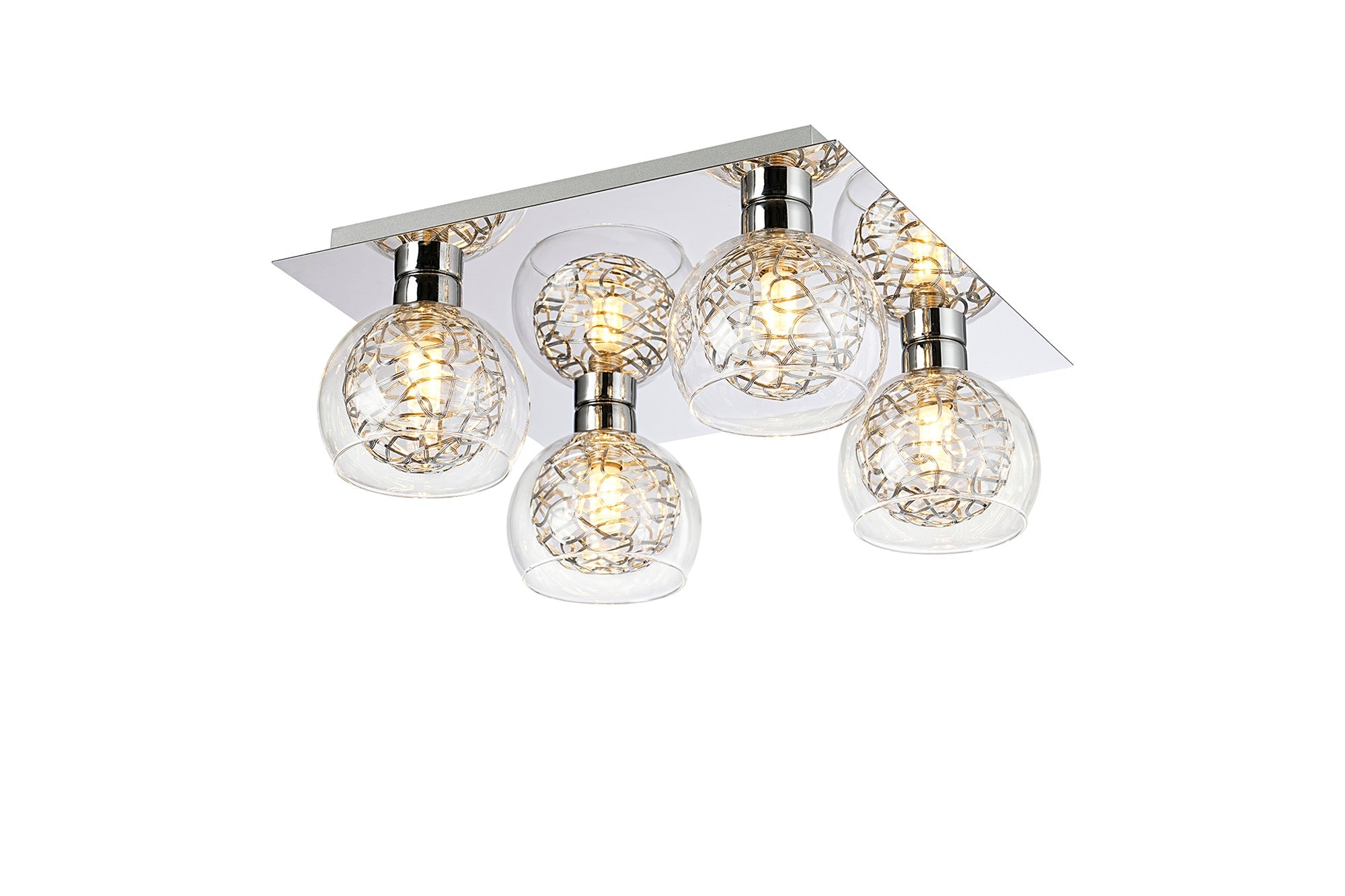 Deco - Talia Flush Square Ceiling Light - Luminosity Designs Ltd