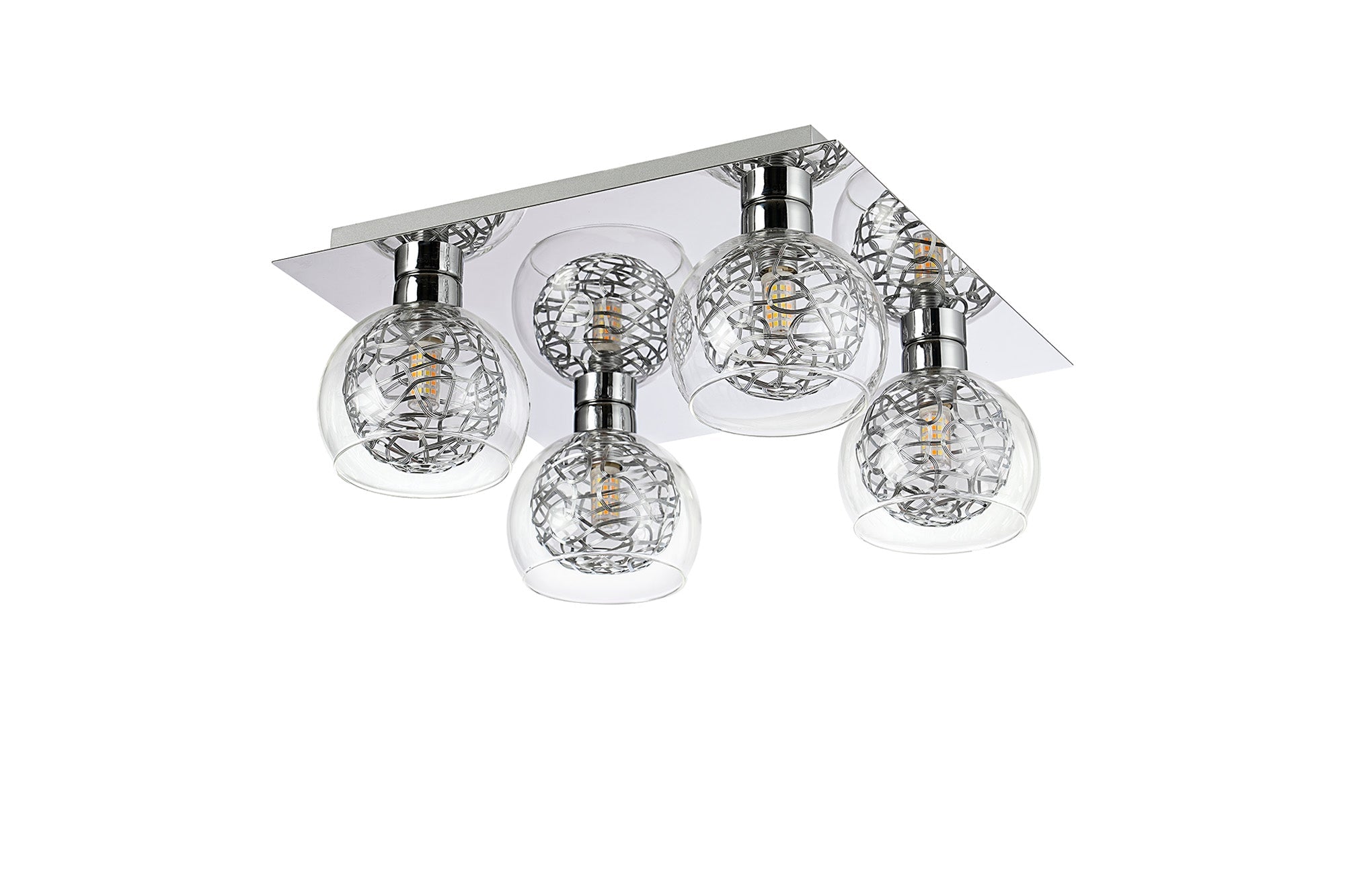 Deco - Talia Flush Square Ceiling Light - Luminosity Designs Ltd